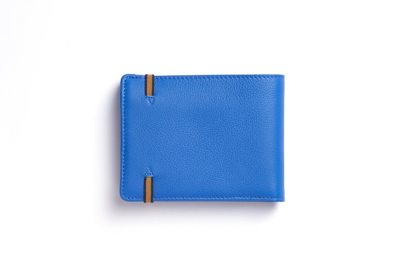 Portafoglio Minimalista Azzurro Con Tasca Portamonete