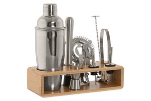 COCTELERA SET 10 BAMBU INOX 26X10,5X25 NATUR RC212151