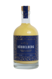 Premium organic egg liqueur in a 500ml bottle. The liqueur has a smooth, creamy texture and a rich, indulgent flavor.