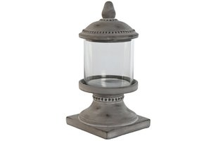 GLASS CEMENT STREET LAMP 19X19X40 WORN GRAY PV209986