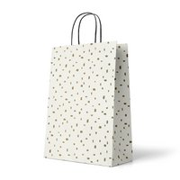 Draagtassen L Minimal Dots wit/goud 25st