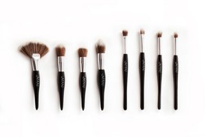 Make-up Pinsel Set 8-teiliges Professional Black inklusive Kupplung