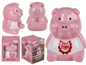 Plastic diet piggy for the fridge,