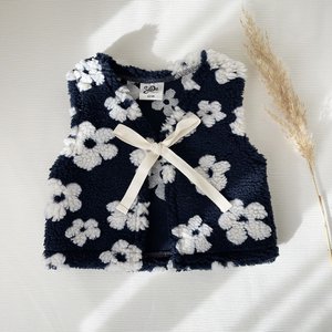 Waistcoat Teddy Flowers Navy
