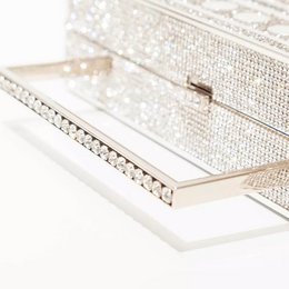 Saint Tropez Gold Diamond Pavé Tape Aftentaske