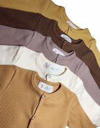 Mustard ribbed baby grow
