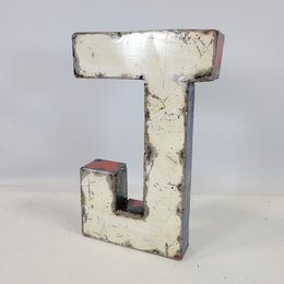 Buchstabe "J" aus recycelten Ölfässern | 22 oder 50 cm | verschiedene Farben