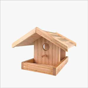 Houten Voederhuisje – 24.5x22.5x17 cm – Voederstation & Vogelhuisje