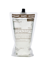 Refill hand soap in 1L size, made from bamboo. Vegan and eco-friendly.