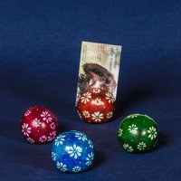 612 photo holder colorful with flowers large - soapstone