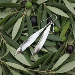 Gold Olive Leaf Earrings, 14K Gold Plated Jewelry, Dangle Earrings, Handmade Boho Jewelry Gift, Birthday Gift for Women, Nature Inspired