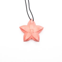 Colgante Flor Única - Coral Dalia