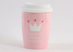 Coffee to Go mug small "Queen of fucking everything"