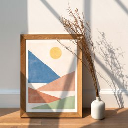 Art print "Mountains abstract pastel" | different sizes