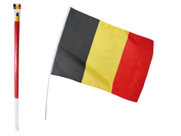 Belgium flag banner black yellow red stripes patriotic party decoration pole