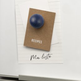 Boite de 3 petites boules magnétiques en bois - vert/bleu canard/bleu nuit