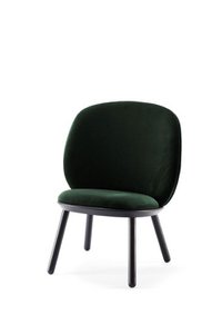 Naïeve lage stoel, groen, velours