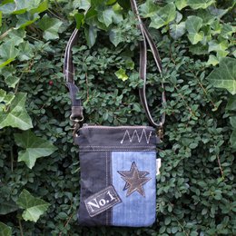 Sunsa skuldertaske til kvinder. Skuldertaske i vintage stil. Håndtaske i lærred. lille crossbody taske til kvinder. stjernemærke