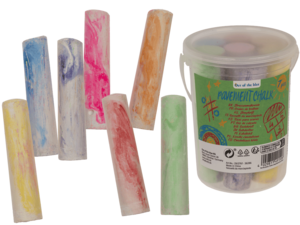 Pavement chalk, marble colours,