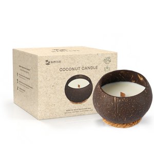 Kokosnusskerze • Umweltfreundliches Geschenk • 50 Stunden • Kein Duft