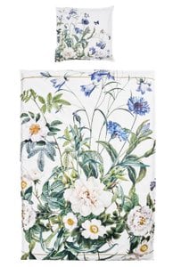 Bio beddengoed set - Blue Flower garden JL 135x200 cm - LET OP DE MAAT!