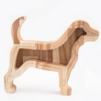 Piggy bank, Wooden piggy bank Dog