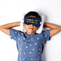 Relaxeazzz Game Over Shaped Plush Travel Pillow & Eye Mask