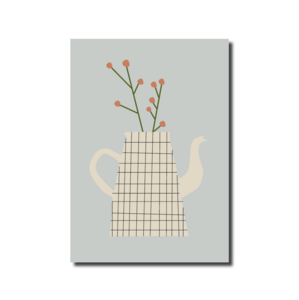 Postcard watering can with sprig