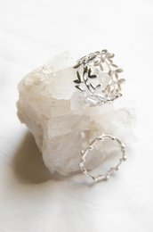 Anillo árbol ancho Nyssa plata