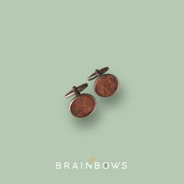 stainless steel CUFFLINKS with cork fabric