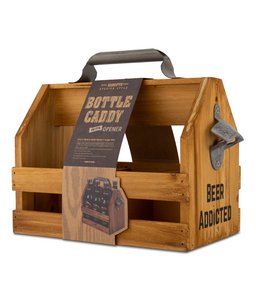 Houten Caddy voor 6 Bierflessen