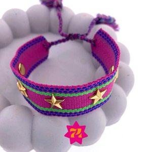 Woven bracelet Star Cyclamen