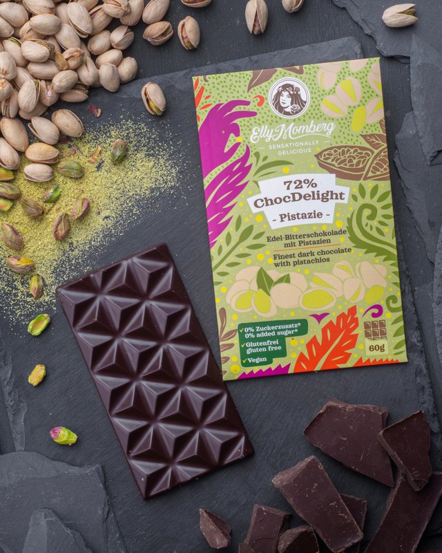 ChocDelight 72% with pistachios | 60g