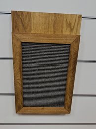 Wooden framed scratching board for pets, made of durable materials to provide a sturdy and long-lasting scratching surface for cats and other small animals.