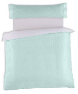 Conjunto de FUNDA NORDICA en funda de almohada Greta, kleur aqua - Cama de 150 (2 piezas) - 100% algodón - 200 hilos. Gewicht: 125