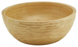 Drewniana miska - miska na owoce - salaterka - model Carved Low - natural - różne rozmiary