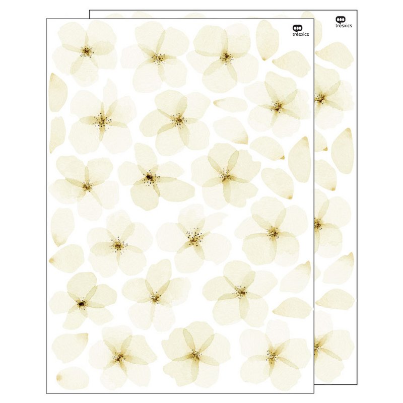 Vægklistermærke akvarel kirsebærblomst