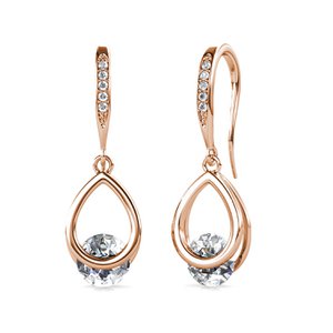 Boucles d'oreilles Tristin Hook - Or RosÃ© et Cristal