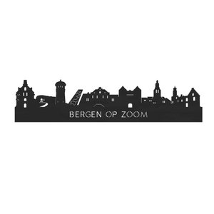 Skyline Bergen auf Zoom Black