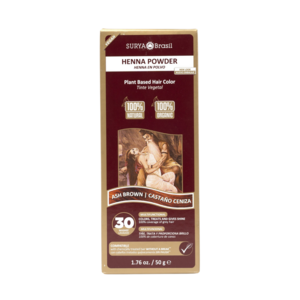 Surya Brasil Henna-Haarfärbepulver, Aschbraun, 50 g