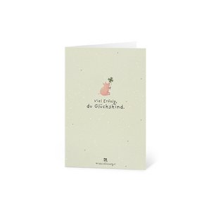 Grußkarte - Viel Erfolg du Glückskind