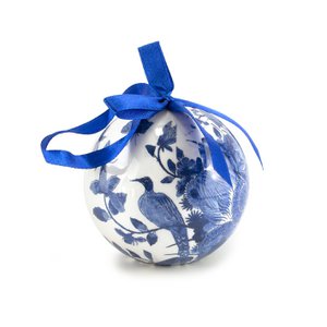 Kerstbal, Delfts Blauwe Vogels, onbreekbaar