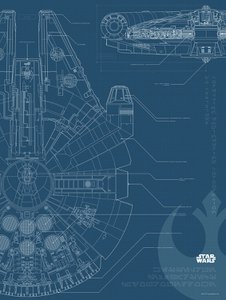 Sanders & Sanders-poster Star Wars Blueprint Falcon