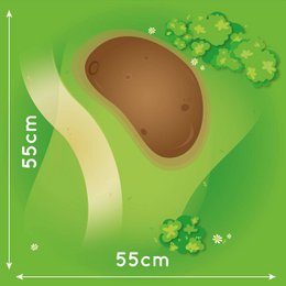 Speelkleed - graslandschap met modder