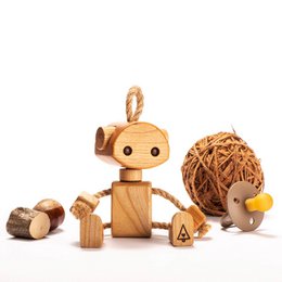 Titi Cute Wooden Robot Sister