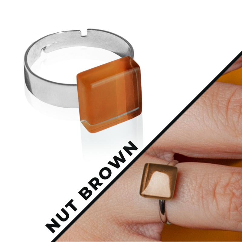 Minimalistisk ring med sten • 10 mm • justerbar i størrelse / individuel / bæredygtig