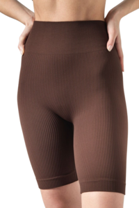 SARA brown biker shorts