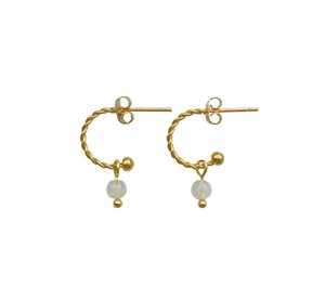 Ohrringe Mondstein - Gold