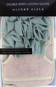 WS Double Sided Loofah Glove Sage