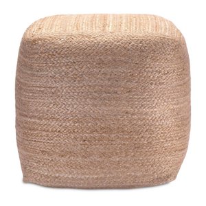 Sitzpouf aus Jute im Boho Stil - Würfelförmig und hoch